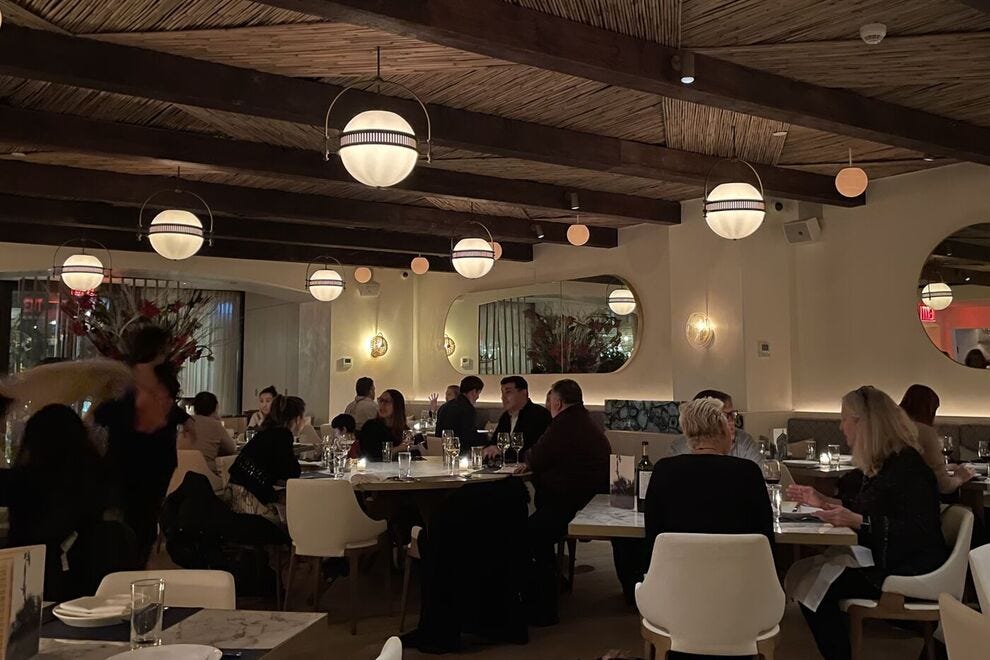 Dining at Kyma Hudson Yards