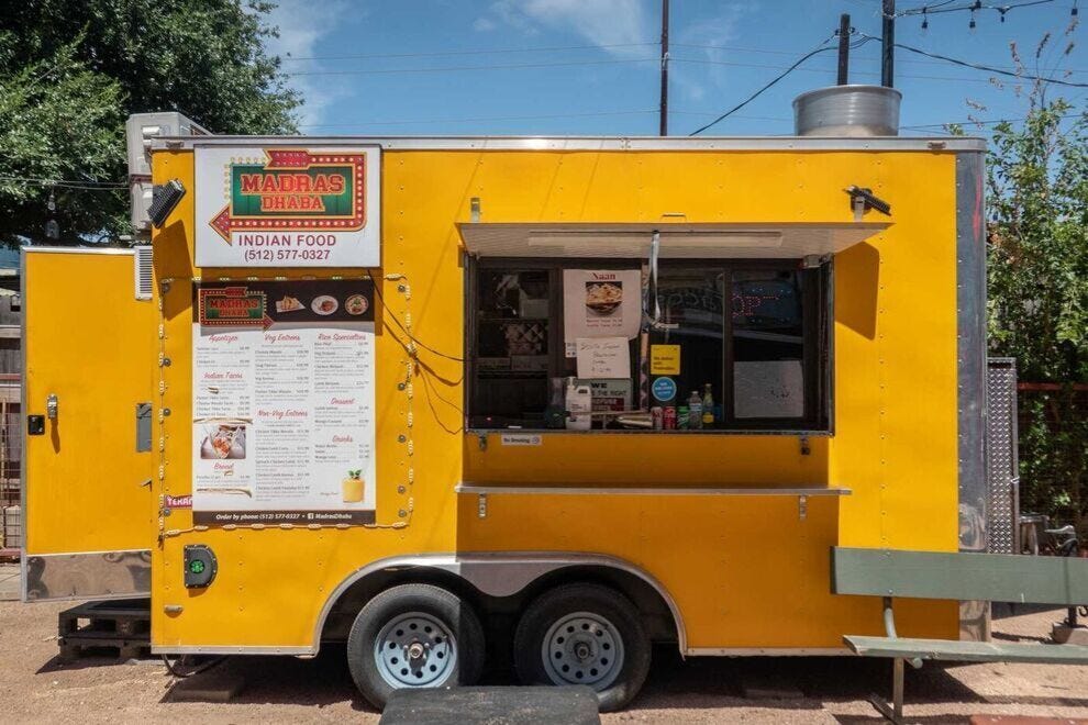 Madras Dhaba, where the chicken tikka taco is a top seller