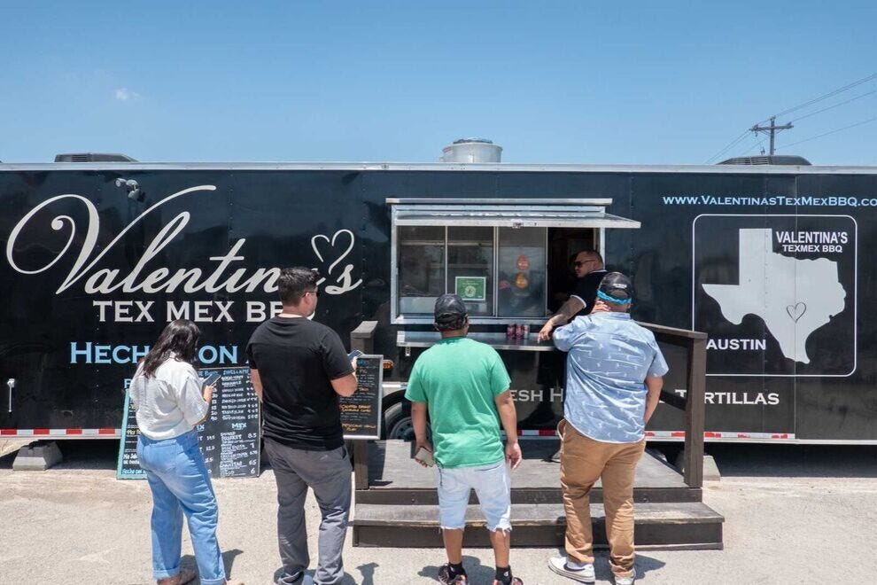 The line at Valentina's Tex Mex BBQ