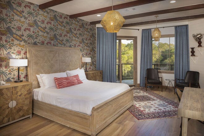 The treetop room at Camp Lucy is a perfect romantic haven