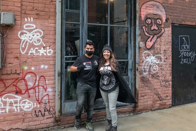 The Ramones' "Rocket to Russia" album cover was shot in the alley behind CBGB