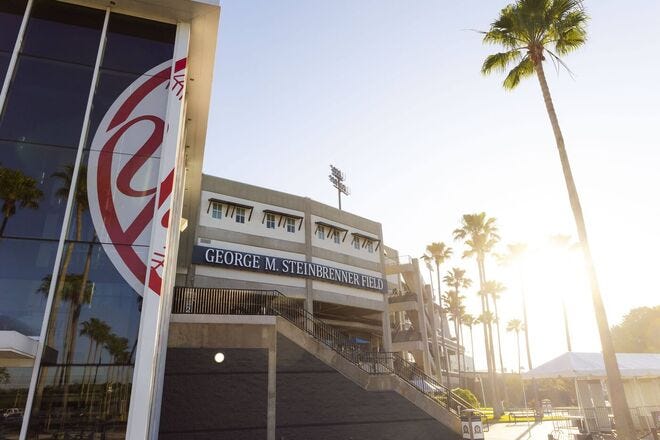 George M. Steinbrenner Field has been the home of the New York Yankees spring training since 1996