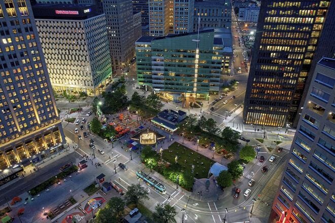 Campus Martius Park is the best public square in the nation