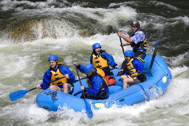 Experience the thrill of white-water rafting