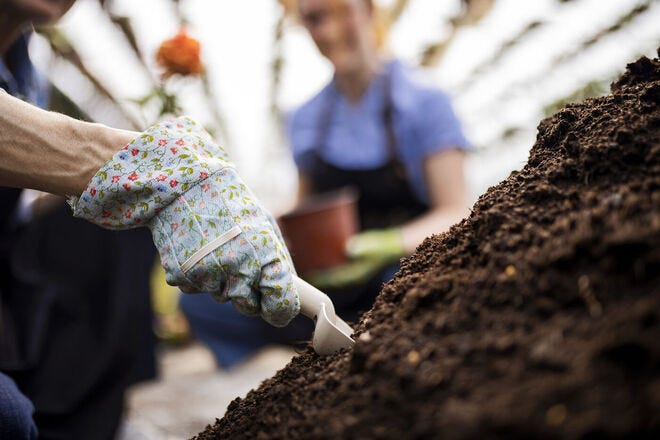 A beautiful flower garden starts with the soil