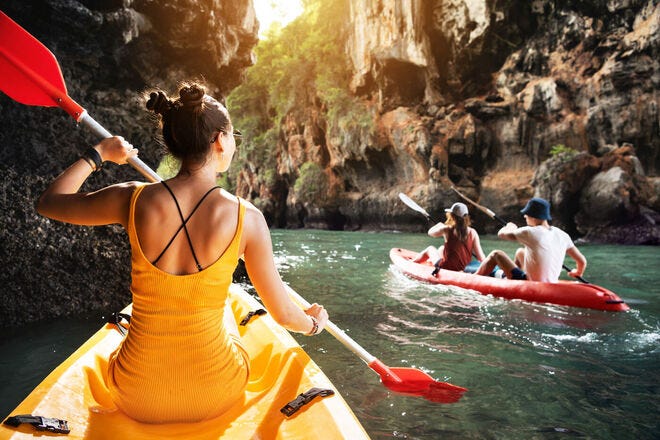 Enjoy a challenging or relaxed kayak tour