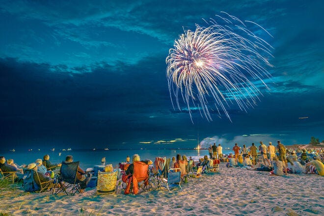 Enjoy freshwater fun at First Street Beach on Lake Michigan