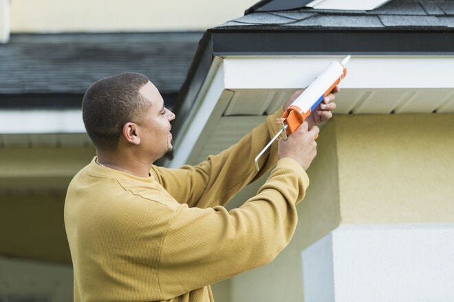 Use fire-resistant caulk when filling in exterior cracks to climate change-proof your home